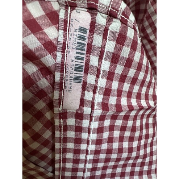 Levis Vintage Red Tab Button Shirt Size Medium M Upside Down Tag Gingham Plaid - Picture 3 of 16